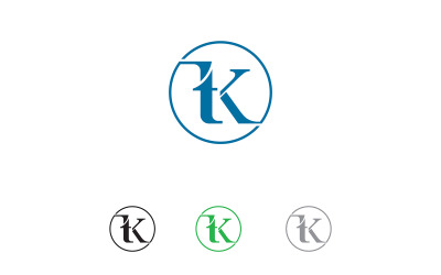 TK-Buchstaben-Logo oder kt-Logo-Vektor