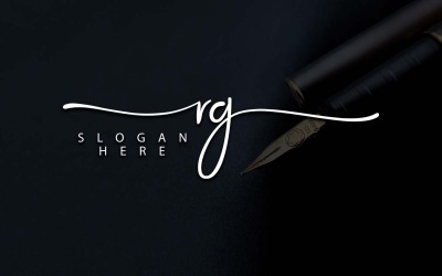 Creatieve fotografie RG brief Logo ontwerp