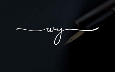 Création de logo de lettre WY de photographie créative