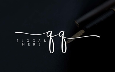 Diseño de logotipo de letra QQ de fotografía creativa