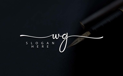 Diseño de logotipo de letra WG de fotografía creativa