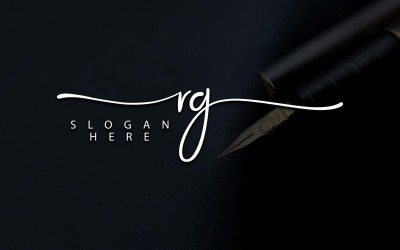 Fotografía creativa Diseño de logotipo de letra RG
