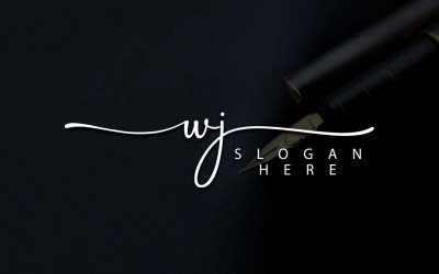 Fotografía creativa Diseño de logotipo de letra WJ