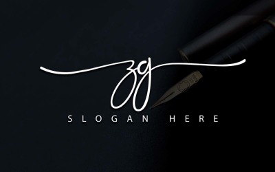 Fotografía creativa Diseño de logotipo de letra ZG