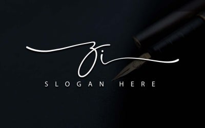 Fotografía creativa Diseño de logotipo de letra ZI