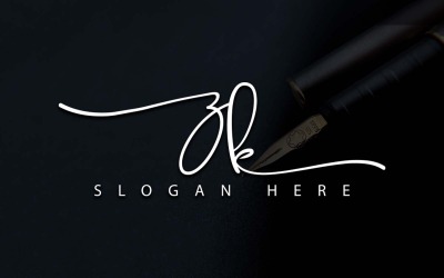 Fotografía creativa Diseño de logotipo de letra ZK