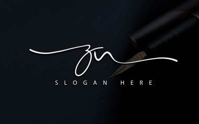 Fotografía creativa Diseño de logotipo de letra ZN