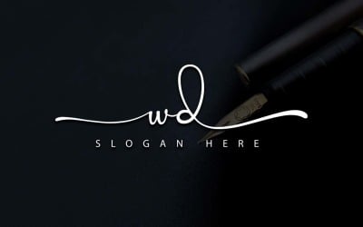 Fotografía creativa Diseño del logotipo de la letra WD