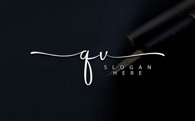 Fotografia creativa QV Letter Logo Design