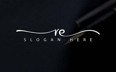 Fotografia creativa RE Lettera Logo Design