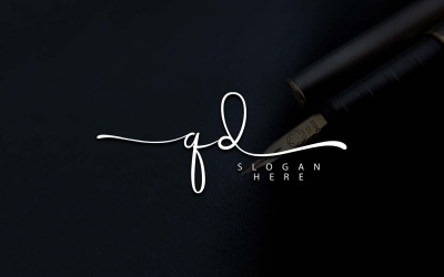 Kreativ fotografi QD Letter Logotypdesign