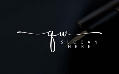 Креативная фотография Дизайн логотипа QW Letter