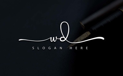 Kreatywna fotografia WD Letter Logo Design