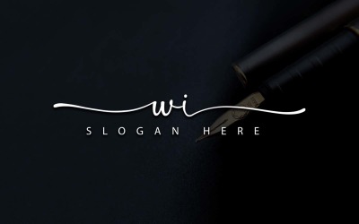 Kreatywna fotografia WI Letter Logo Design