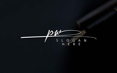 Yaratıcı Fotoğrafçılık PW Harf Logo Tasarımı