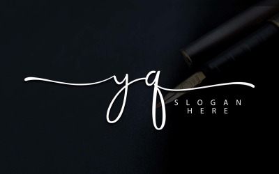 Creatieve fotografie YQ brief logo ontwerp