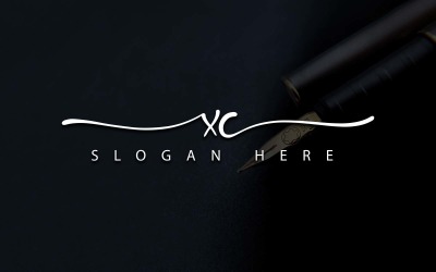Création de logo de lettre XC de photographie créative
