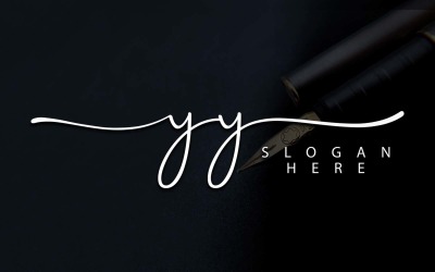 Création de logo de lettre YY de photographie créative