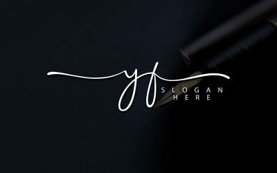 Design de logotipo de letra YF de fotografia criativa