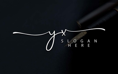Design de logotipo de letra YX de fotografia criativa