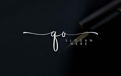 Diseño de logotipo de letra QO de fotografía creativa