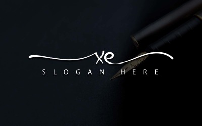 Fotografía creativa Diseño de logotipo de letra XE