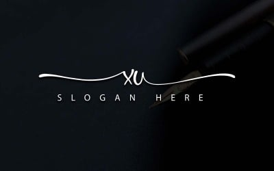 Fotografía creativa Diseño de logotipo de letra XU