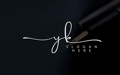 Fotografía creativa Diseño de logotipo de letra YK