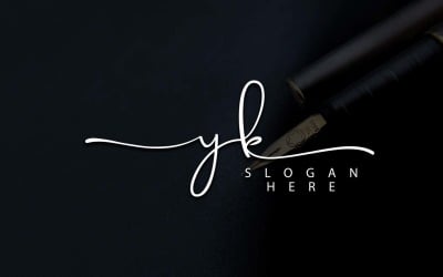 Fotografía creativa Diseño de logotipo de letra YK