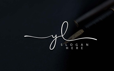 Fotografía creativa Diseño de logotipo de letra YL