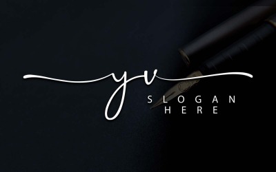Fotografía creativa Diseño de logotipo de letra YV