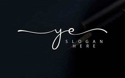 Fotografía creativa Diseño del logotipo de la letra YE