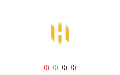 H písmeno šestiúhelník logo nebo mnohoúhelník h logo, h písmeno logo design vektorové šablony