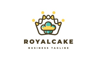 Koningin Koninklijke taart Logo sjabloon