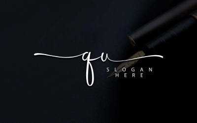 Kreativ fotografering QU Letter Logotypdesign