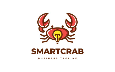 Modèle de logo Genius &amp;amp; Smart Crab