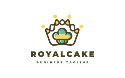 Modello di logo della torta reale della Regina