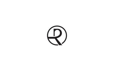 R logo design design vektor sablon