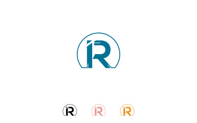 Abstraktes IR-Logo-Konzept oder IR-Logo-Design