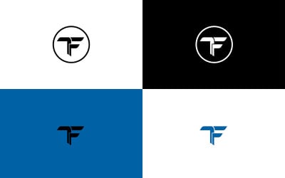 Abstraktní lettewr tf logo koncept vektorové šablony