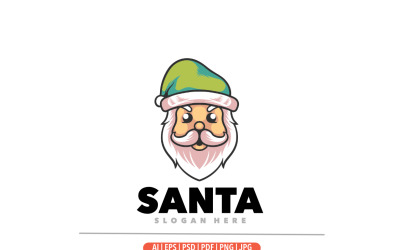Design de desenho animado do mascote do Papai Noel