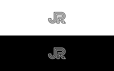 Design de logotipo de letra JR ou logotipo rj, logotipo jr