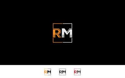 Design del logo RM o logo mr, logo lettera RM v4