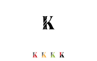 K logo tasarımı veya k harfi logosu