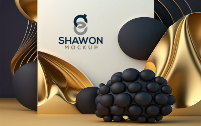 Logo Mockup on Interior Billboard