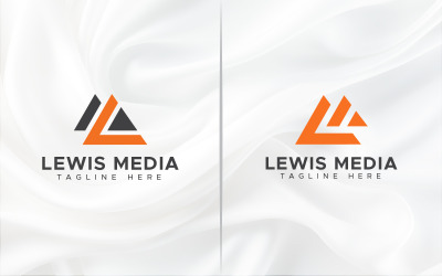 Modello di progettazione del logo simbolo moderno con lettera LM