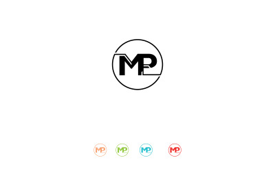 MP-Buchstabenlogo oder MP-Logo-Design, PM-Logo