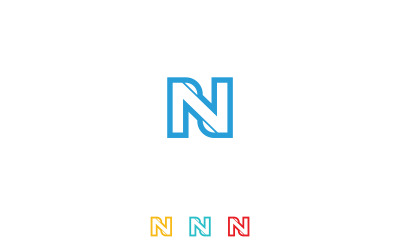 N letter logo design vector template v2
