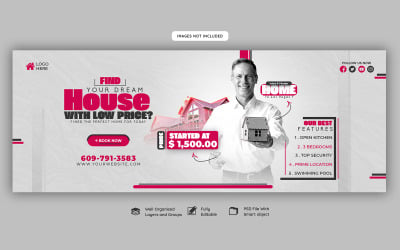 Real Estate House Property Social Media Banner Template