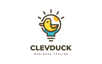 Slimme Duck-logo sjabloon
